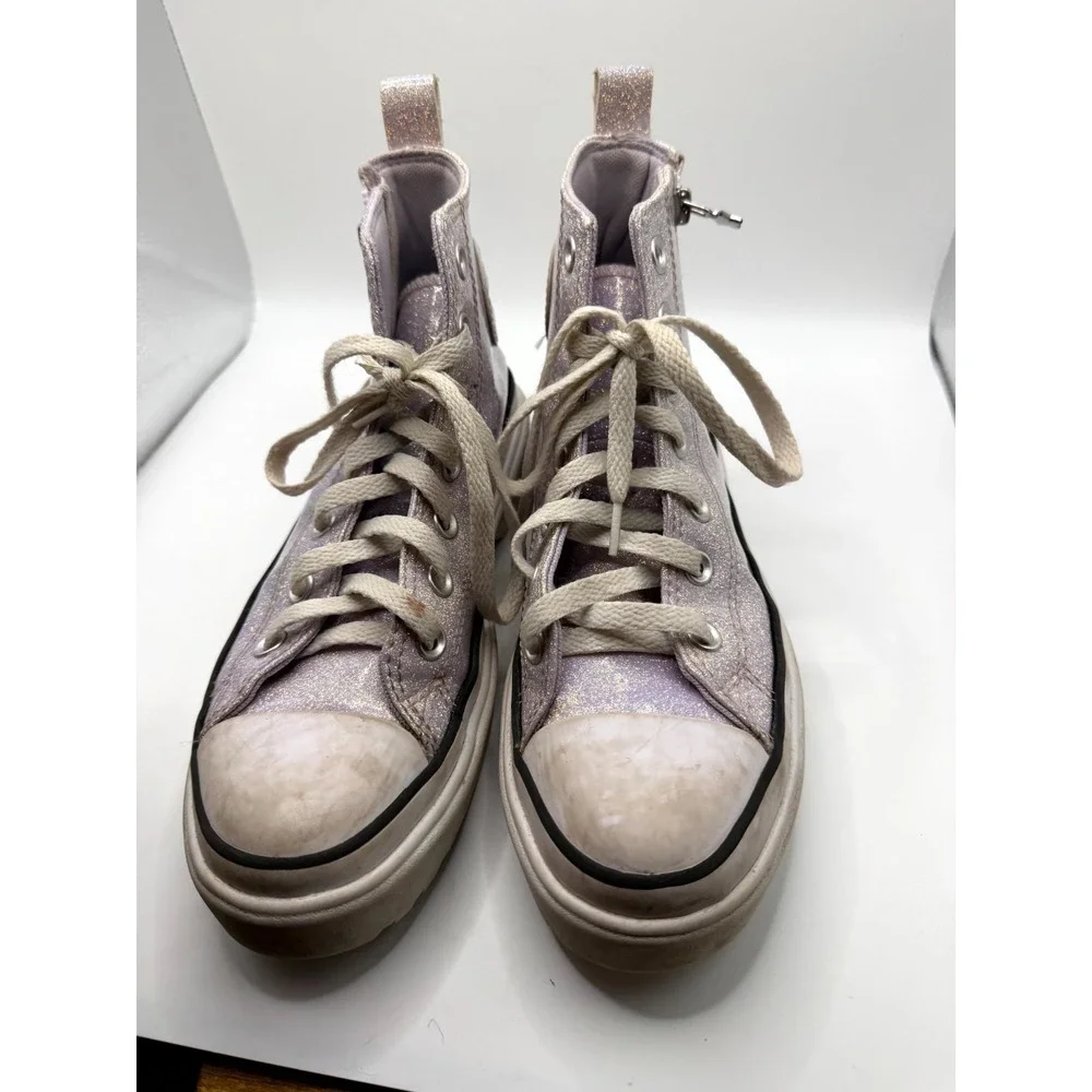 Converse Chuck Taylor All Star Lugged Lift Platform Hi GS Kid 4.5 Sneaker Violet